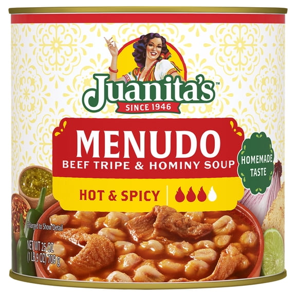 Juanita’s Foods Ready to Serve Hot & Spicy Menudo Soup, 25 oz Can