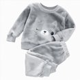 thumbnail image 4 of TOWED22 Toddler Baby Boy Clothes Fall Winter Fleece Outfits Color Block Sweatshirt & Jogger Pants Set 6 12 18 Months 2T 3T 4T 5T 6T Size:4-5 Y,Color:Grey, 4 of 4