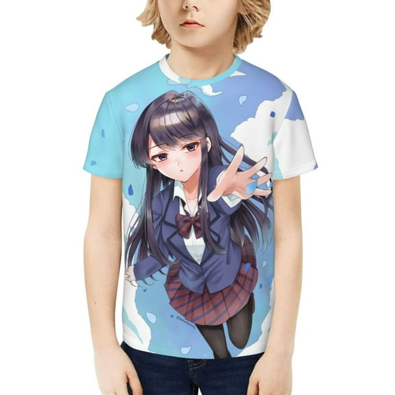 Anime Komi Can'T Communicate Komi Shouko Kids T-Shirt 3D Printed Graphic T-Shirts Boys and Girls Short Sleeve Shirts for Youth Kids X-Small