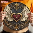 thumbnail image 6 of HELLOYOUNG Vintage Metal Heart Wall Art 2D Wing Sculpture for Garden Yard Living Room Decorative Plaque, 6 of 6