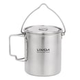 thumbnail image 1 of Taza para exterior Taza de agua portátil de olla de acero inoxidable de 750 ml con tapa y asa plegab Lixada Taza para exterior, 1 of 7