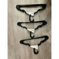 thumbnail image 3 of STARLIGHT- 21 Pics (3 X 7 Packs) Plastic Clothes Hangers Black Hangers Shirt Coat Pants, 3 of 5