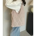 thumbnail image 3 of HLSOHJP Crochet Tote Bag Women Knit Shoulder Bag CrossBody Purse Cute Satchels Hobo Bags Tote Handbag Travel Summer Beach Bag, 3 of 7