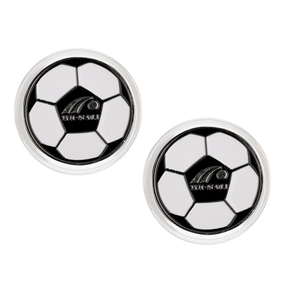 2x Football Soccer Referee Flip Coin Judge Toss Coin with Plastic Carry Case 