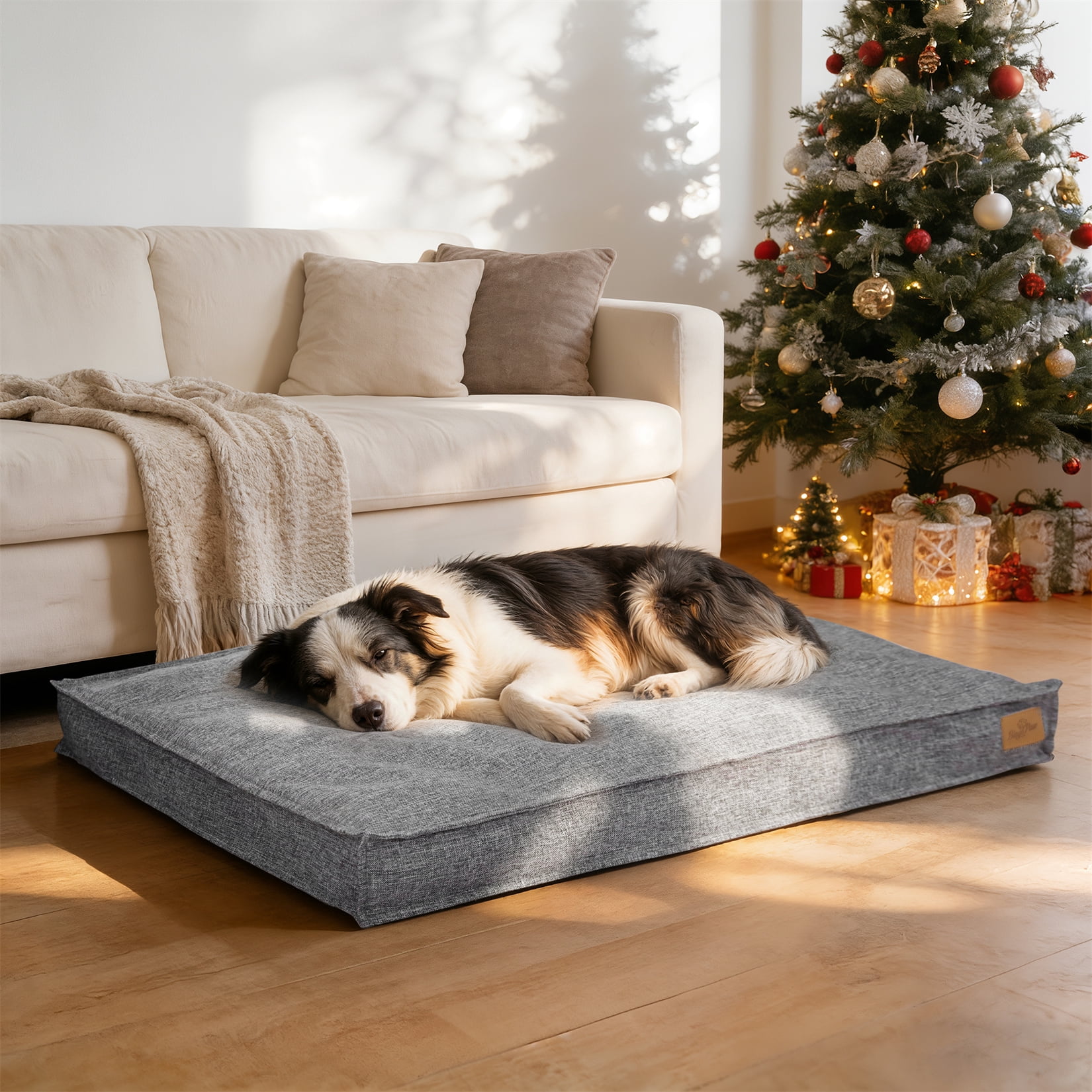 Comfort Dog Bed Pet Pillow Bed Linen Cover Foam Base Cozy Sleep Bed Pet Mat for Cats Kennels XL