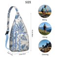 thumbnail image 3 of Waterproof Hiking Sling Backpack for Women – Lightweight Floral Crossbody Chest Bag with Adjustable Strap, Botanical Wildflower Travel Backpack for Outdoor & Everyday Use, 3 of 4