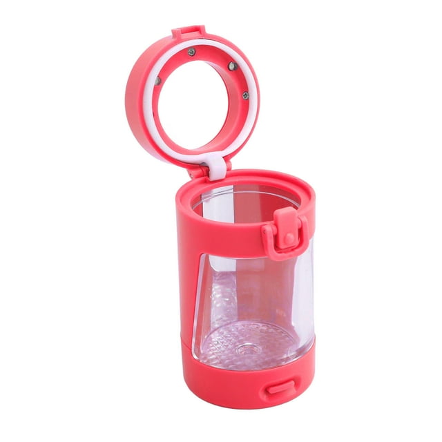 Magnifying Glass Jar, Versatile Sealed Storage Jar Rechargeable Portable Easy To Use Keep Humidity Durable with LED Light for Home Blue,Black,Purple,Rose
