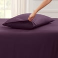 thumbnail image 3 of Empyrean Bedding Set of 2 Pillow Cases, King Pillowcase Premium Microfiber, King Size 20"X40" Purple Eggplant, 3 of 8