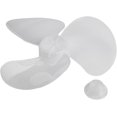 thumbnail image 1 of 12 Inch Plastic Fan Blade Replacement 3 Leaves Transparent White, 1 of 8