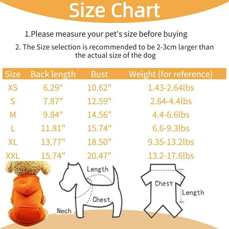 Dog Hoodie with Pocket Sweaters for Dogs Fall Winter Warm Small