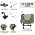 thumbnail image 5 of Portable Camping Chair Lightweight Compact Folding Chair Mesh for Outdoor Camp   avel Beach Picnic Festival Hiking Backpacking Army Green, 5 of 9
