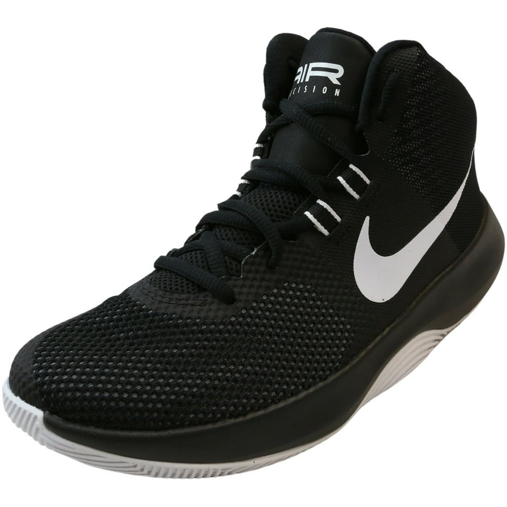 Nike - Nike Men's Air Precision Black / White Cool Grey High-Top Mesh ...