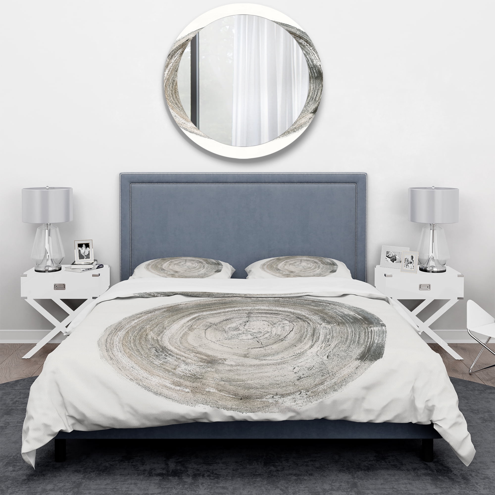 Designart 'Circle natural elements IV' Geometric Duvet Cover Set