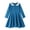 Blue, variant on Winter Toddler Girl Clothes Summer Print Ruffle Long Sleeve Dress (Navy,7-8 Years)
