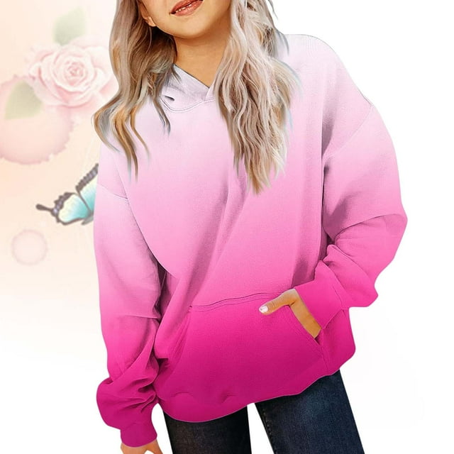 Chandail à Capuche pour Filles, Manches Longues, Mignon, Ample, Décontracté, pour Adolescentes et Jeunes