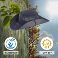 thumbnail image 5 of Koreshion Mens Womens Sun Hat Wide Brim Breathable Mesh UPF 50+ Waterproof Fishing Hat Safari Hat Foldable Boonie Cap Navy Blue, 5 of 6