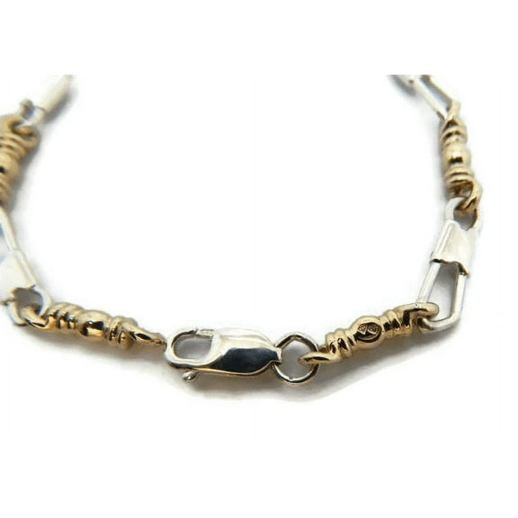 ACTS Bracelet Fishers Of Men Silver and 10K Gold Medium Link, Original Design!!