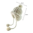 thumbnail image 3 of Audhol Winter Hats for Women Women'S Foldable Handmade Ear Warm Wool Cap Cute Outdoor Ear Cap Knitted Hat Beanie for Women Black One Size, 3 of 4