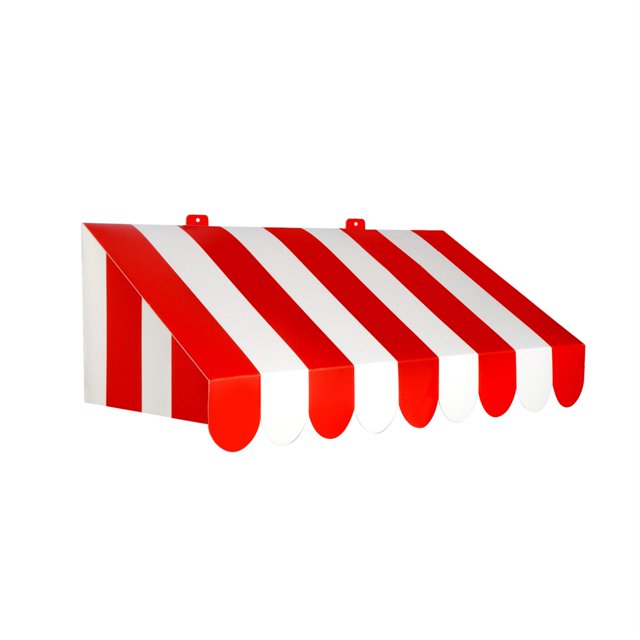 Decoración de pared de toldo rojo y blanco 3-D, (paquete de 6) The Beistle Company 54934