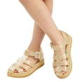 thumbnail image 4 of Abomasnow Girl's Gradient Closed Toe Fisherman Sandals Adjustable Square Buckle Ankle Strap Waterproof Summer Water Shoes for Beach Pool Daily Outdoor Play, 4 of 5