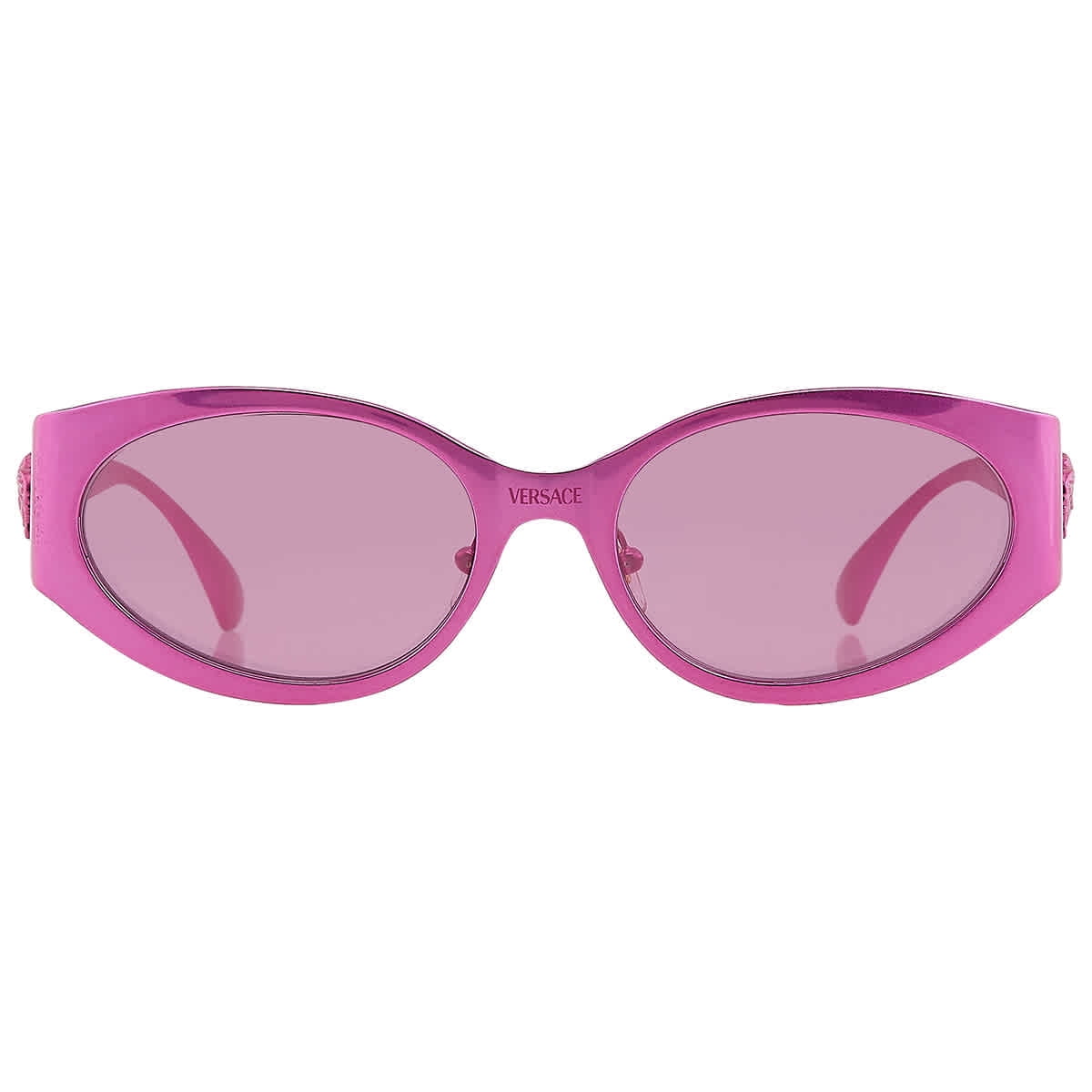 Versace VE4336-52545R Cat Eye Sunglasses Transparent Grey/Purple Mirror Pink Amazon.com: Versace Woman Sunglasses Transparent Pink Frame  main image 4