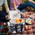 thumbnail image 5 of FORMRS Insulated Cooler Bag 24 Cans Capacity Soft Leakproof Lunch Box with Side Pockets, Dark Cubes, 5 of 7