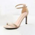 thumbnail image 4 of Zapatos de mujer Moda Color sólido Minimalistic Glitter Flock Thin Band Sexy Temperament Sandalias de tacón alto Wmkox8yii hfjk2103, 4 of 4