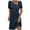 Dark Gray, variant on yillto Womens Dress V Neck Buttons Short Sleeve Summer Causal Business Midi Dresses for Work Office
