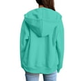thumbnail image 6 of Mlzmgr Hoodies for Women Fleece Full Zipper up Drawstirng Loose Fitted Sweatshirts with Pockets Casual Sports Jackets, 6 of 7