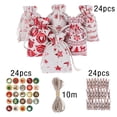 thumbnail image 3 of 24pcs Arpillera Bolsas De Navidad Con La Etiqueta DIY De Yute Cordones De Gracias 10x14cm Sunnimix Bolsas de embalaje, 3 of 7