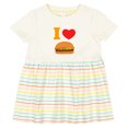 thumbnail image 3 of Inktastic I Love Cheeseburgers Girls Baby Dress, 3 of 5