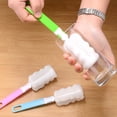 thumbnail image 4 of Sponge Long Handle Cup Brush Baby Glass Bottle Kitchen Cleaner Tool (Green), 4 of 7