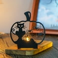 thumbnail image 5 of Uutvmp Halloween Candle Holder Ornament, Halloween Pumpkin Owl Bat Spider Ghost Tealight Stand Metal Candlestick Table Sign Centerpiece, 5 of 6