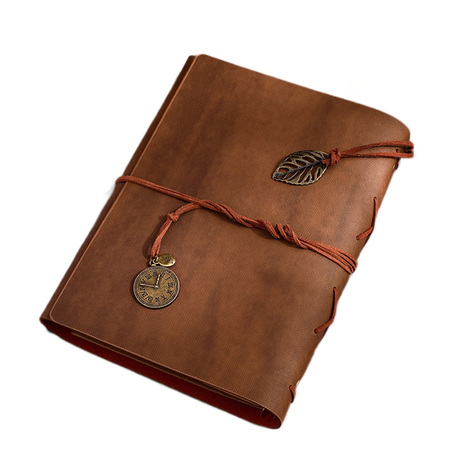 Compacts Size Travel Journal Scrapbook Leather Cover Notebook Memory Book Perfect for Photos Home Display Decoration