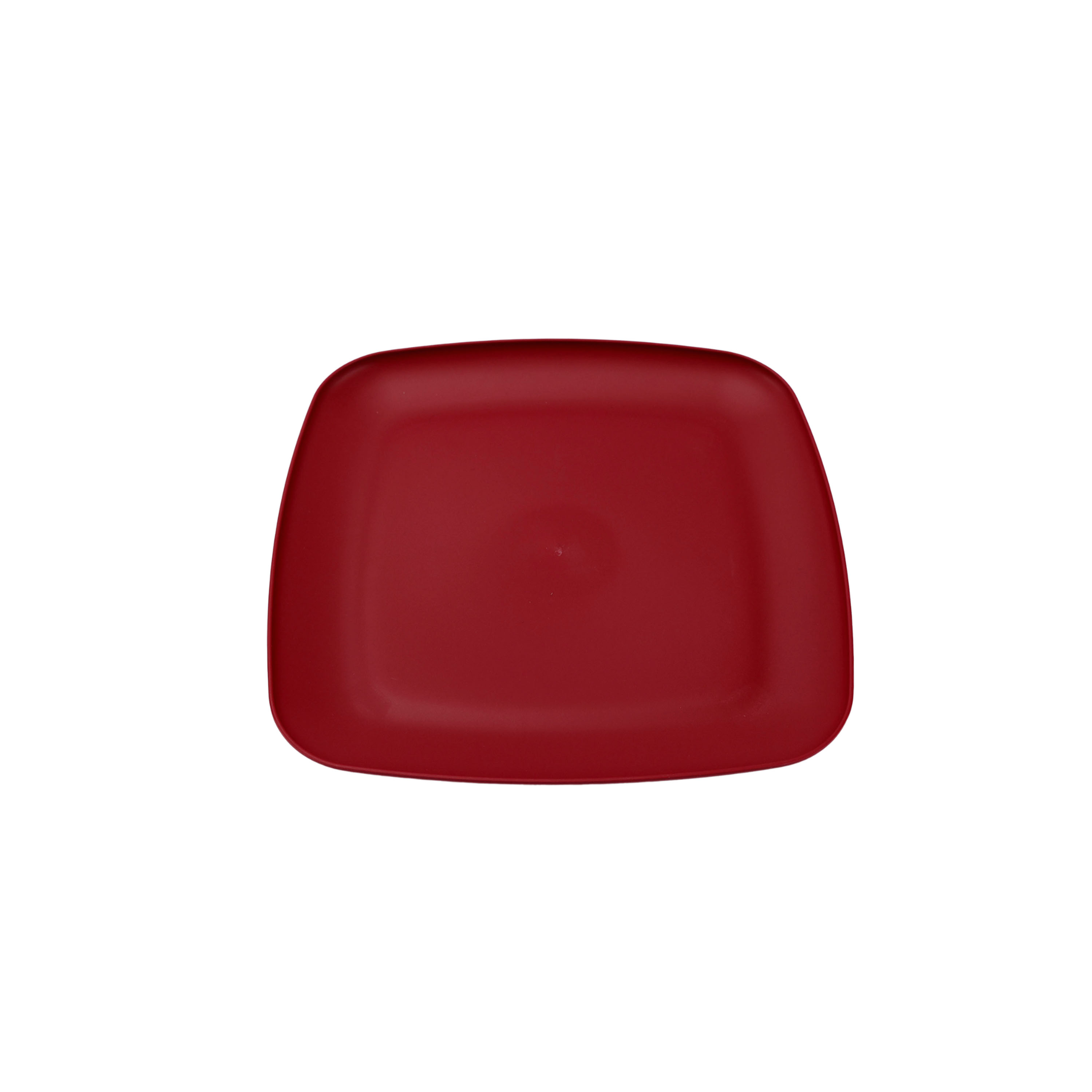 Mainstays 10.5inch Square Plastic Plate, Red