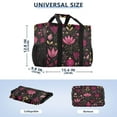thumbnail image 3 of Large Hand-Held Storage Bag Kitchen Reusable Grocery Bags， Travel Tote Bags， Waterproof Tote，Laundry Bag，Beach Bag， Pool Bag Christmas Red Flowers, 3 of 8