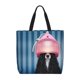 thumbnail image 1 of Disketp Dog in Hairdresser Bolsa Tote de Lona para Mujer, Bolso de Hombro y Cruzado con Cierre de Cremallera, 1 of 7