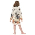 thumbnail image 7 of FORMRS Niños Bathrobe Unisex Hooded Robe Soft Plush Pajamas Sleepwear, Size 2-3T, Gray Cartoon Halloween Cat, 7 of 7