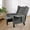 Gray, variant on 33" Tufted Reclining Modern Mid-Century Accent Armchair, Oversized Accent Chair with Foldable Side Table, Mid-Century Modern Chair with USB Port for office and living room spaces, Gray
