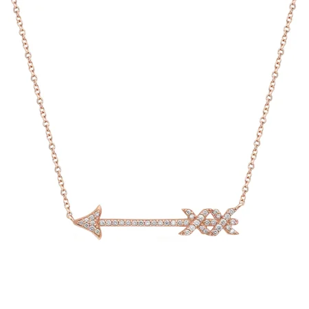 New Tiffany Paloma’s Graffiti Arrow Pendant Necklace 18K Rose Gold 18 Inches
