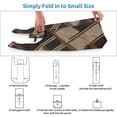 thumbnail image 6 of Shopping Bag 17.5×4.5×15in Crack Resistant Waterproof Super Large Capacity Reusable Extended Handle Can Be Carried Or One Shoulder Argyle Plaid Brown_17043_2, 6 of 8