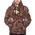 thumbnail image 2 of Bingfone Coffee and Flowers Men's Drawstring Hoodie Long Sleeve Pocket Sweatshirts-3X-Large, 2 of 6
