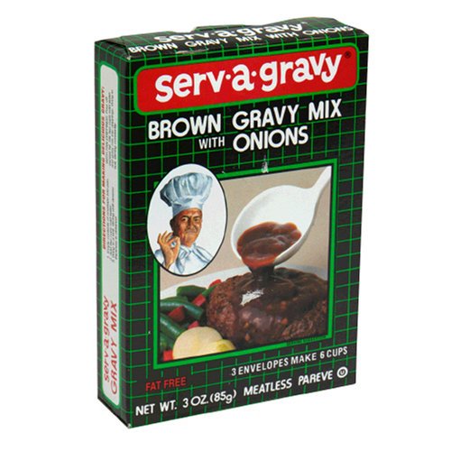 Serv a Gravy Gravy Mix, Brown with Onions, 3Ounce Boxes (Pack of 12
