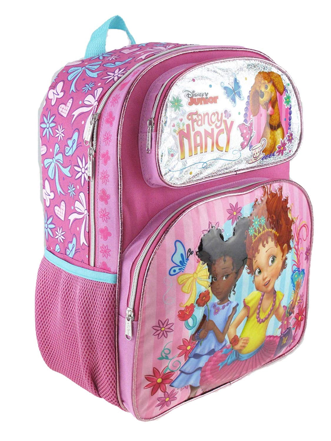 Fancy Nancy Backpack 12 inch Book Bag Travel Bag Package with Pencils and Sharpeners