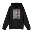 thumbnail image 5 of Western Howdy Repeat Text Adult Black Long Sleeve Hoodie-Medium, 5 of 7