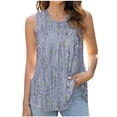 thumbnail image 2 of SDNall Women Printed Pullover Fashionable Casual Round Neck Top, 2 of 9