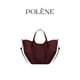 thumbnail image 1 of Bolso tote pequeño de piel color cereza negro de gran capacidad, 1 of 3
