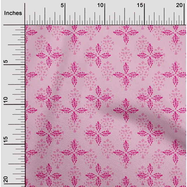oneOone Cotton Poplin Fabric Floral Block Decor Fabric Printed BTY 56 Inch Wide