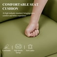 thumbnail image 3 of Single Sofa Armchair — Upholstered Lounge Seat with Removable Pillow and Sturdy Wood Legs, Green, 3 of 9
