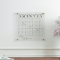 thumbnail image 6 of Martha Stewart Grayson Acrylic Dry Erase Wall Calendar with Dry Erase Marker and Mounting Hardware, 14" Square, Clear with Black Print, 6 of 14